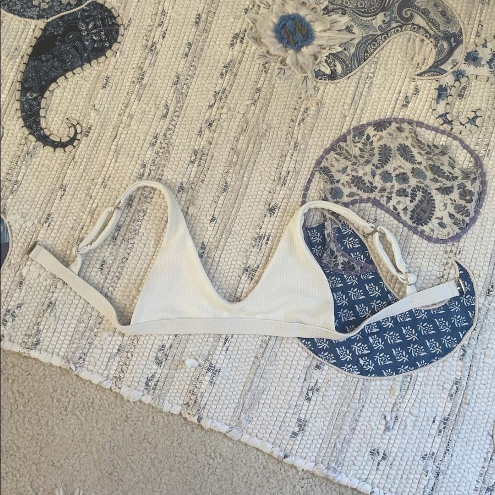 white shein bikini top